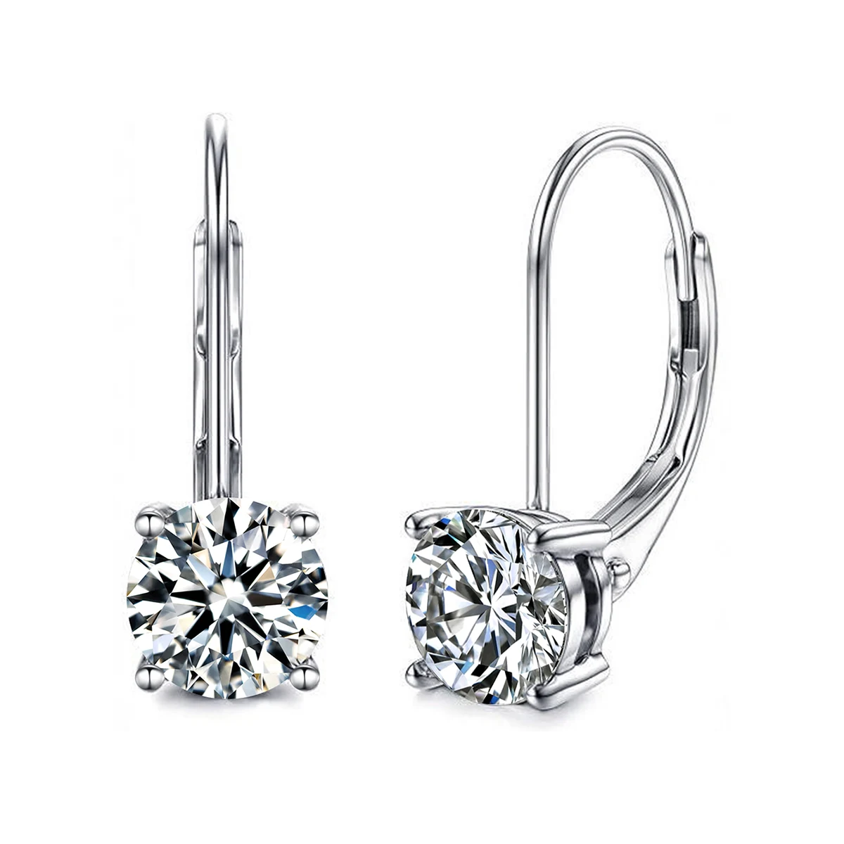 Moissanite Earrings for Women Fashionable Elegant Luxury-inspired made by BlueOne Jewelry