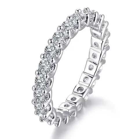 Double Rows of Zirconia Ring 3mm * 5mm Long Zirconium Luxury - Plated Brass jewelry made by BlueOne Jewelry