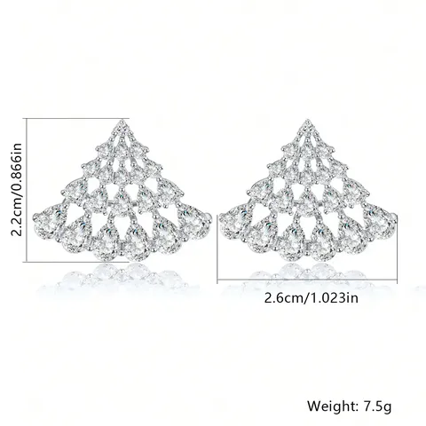 Teardrop Zirconia Earrings European and American Thin Senior Sense Niche Earrings - view 3