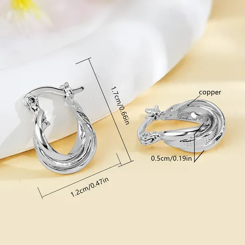 Europe and the United States Fashion Simple Coil Earrings - view 3