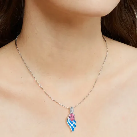 Plated Brass Europe and the United States Fashion Jewelry Opal Necklace Pendant Collar Collarbone Chain - view 2
