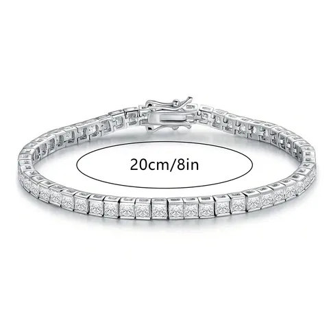 Europe and the United States Full of Diamond Zirconia Tennis Chain Tennis Bracelet - view 3
