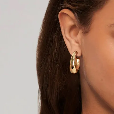 Europe and the United States Geometric Stainless Steel Hollow Earrings Senior - Style 2808 - view 2