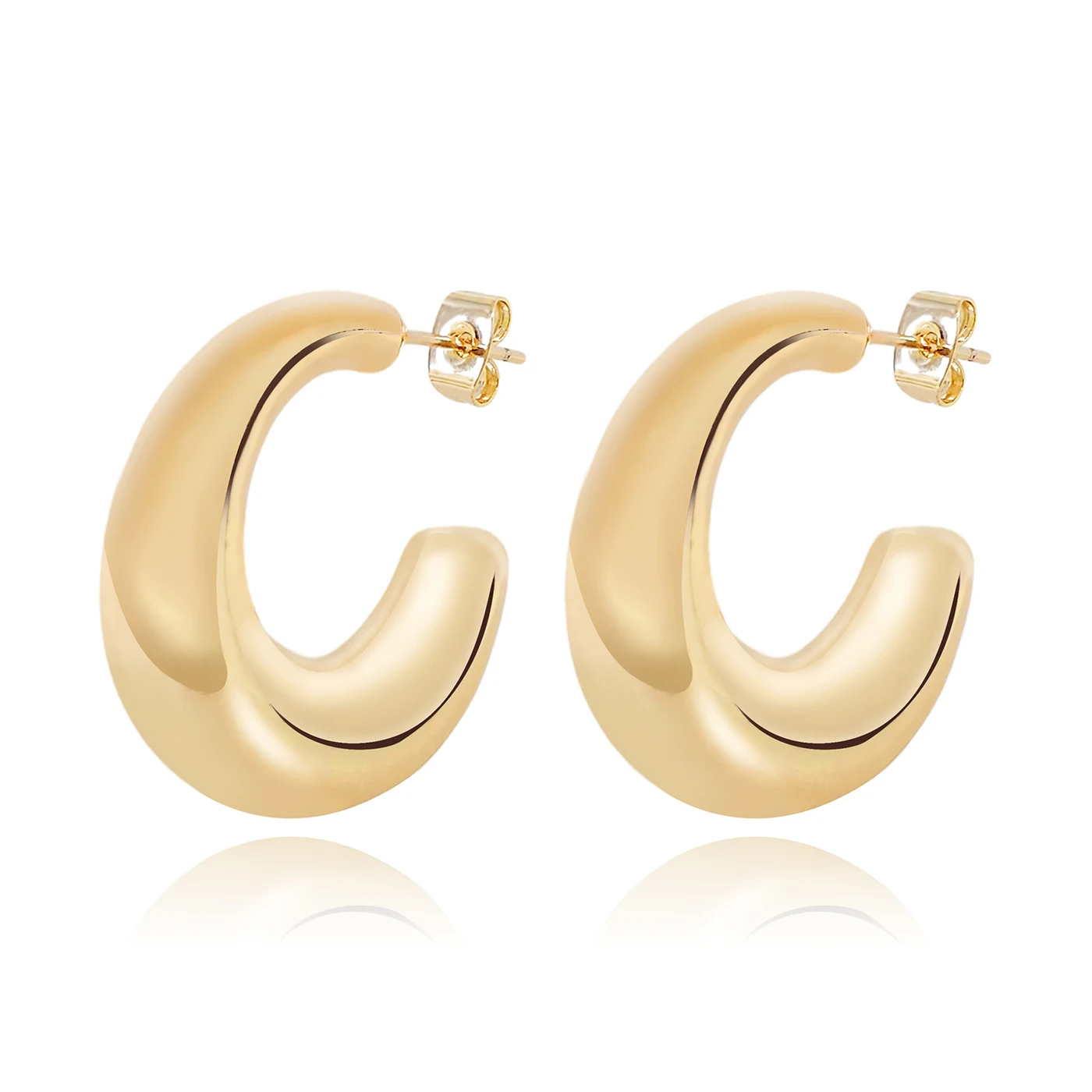 Europe and the United States Geometric Stainless Steel Hollow Earrings Senior - Style 2808 made by BlueOne Jewelry