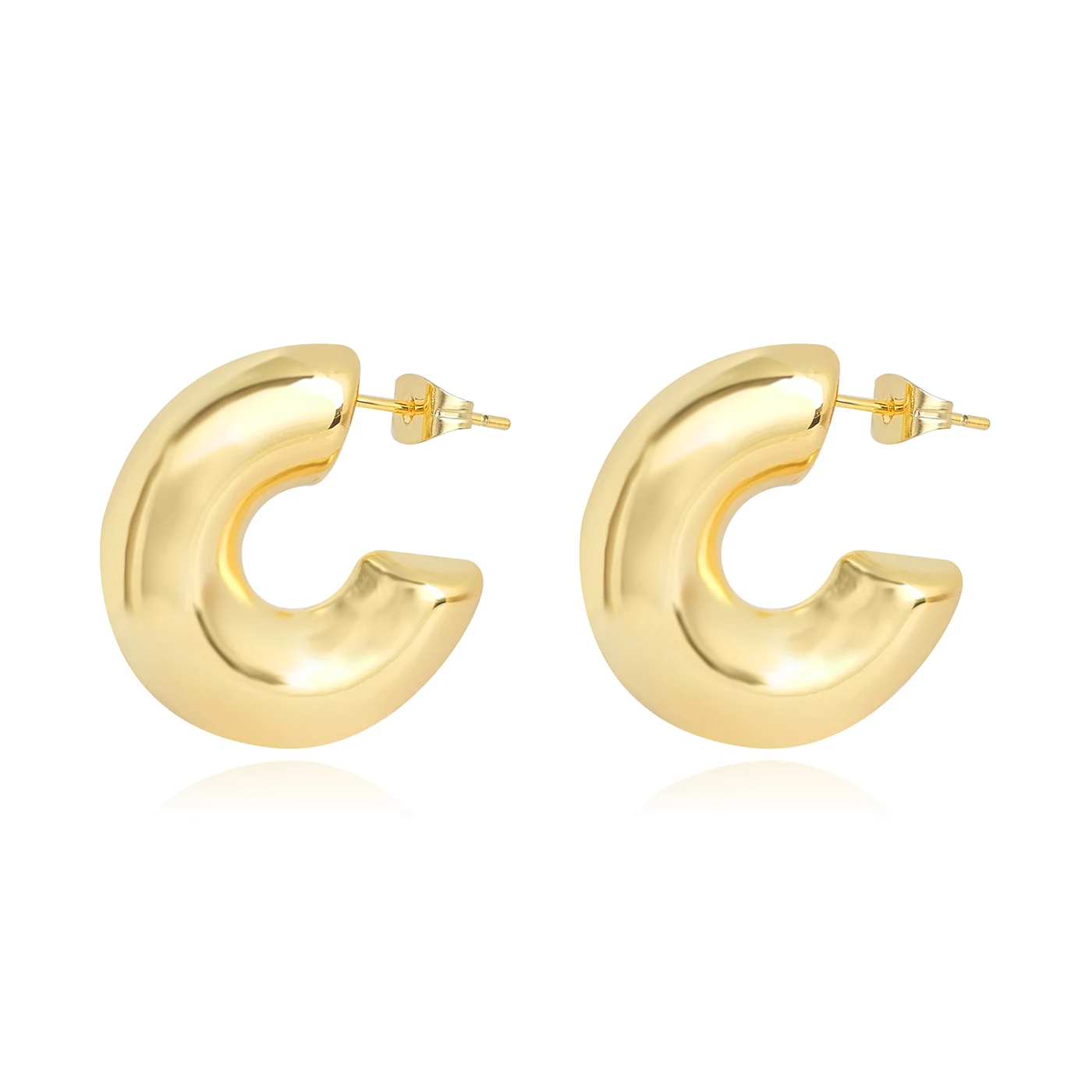 Europe and the United States Geometric Stainless Steel Hollow Earrings Senior - Style 4131 made by BlueOne Jewelry