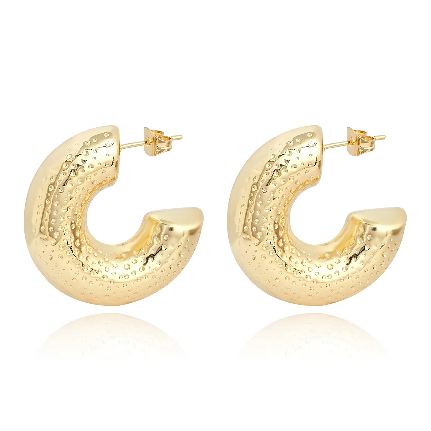 Europe and the United States Geometric Stainless Steel Hollow Earrings Senior - Style 4135 made by BlueOne Jewelry