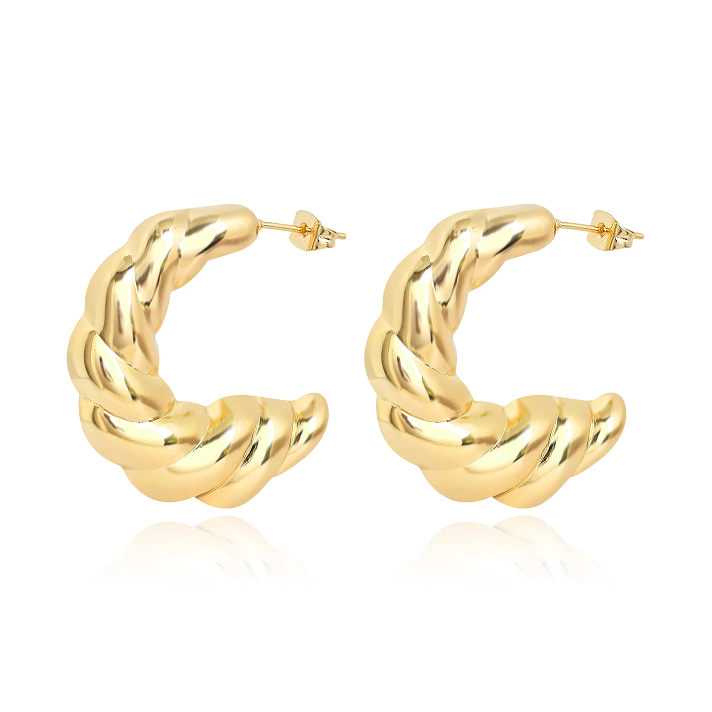 Europe and the United States Geometric Stainless Steel Hollow Earrings Senior - Style 4132 made by BlueOne Jewelry