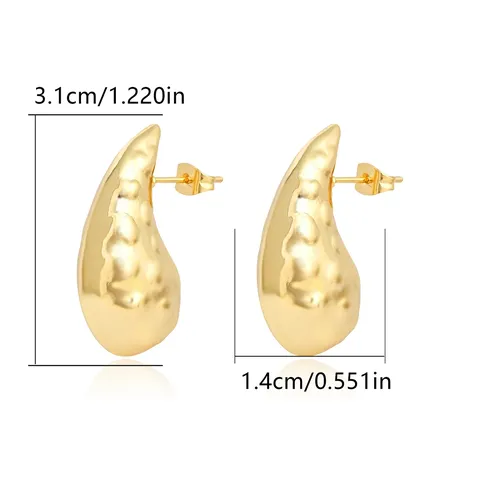 Europe and the United States Geometric Stainless Steel Hollow Earrings Senior - view 3