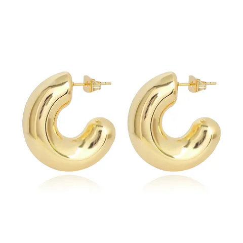 Europe and the United States Geometric Stainless Steel Hollow Earrings Senior - Style 4134 - Stainless Steel jewelry made by BlueOne Jewelry
