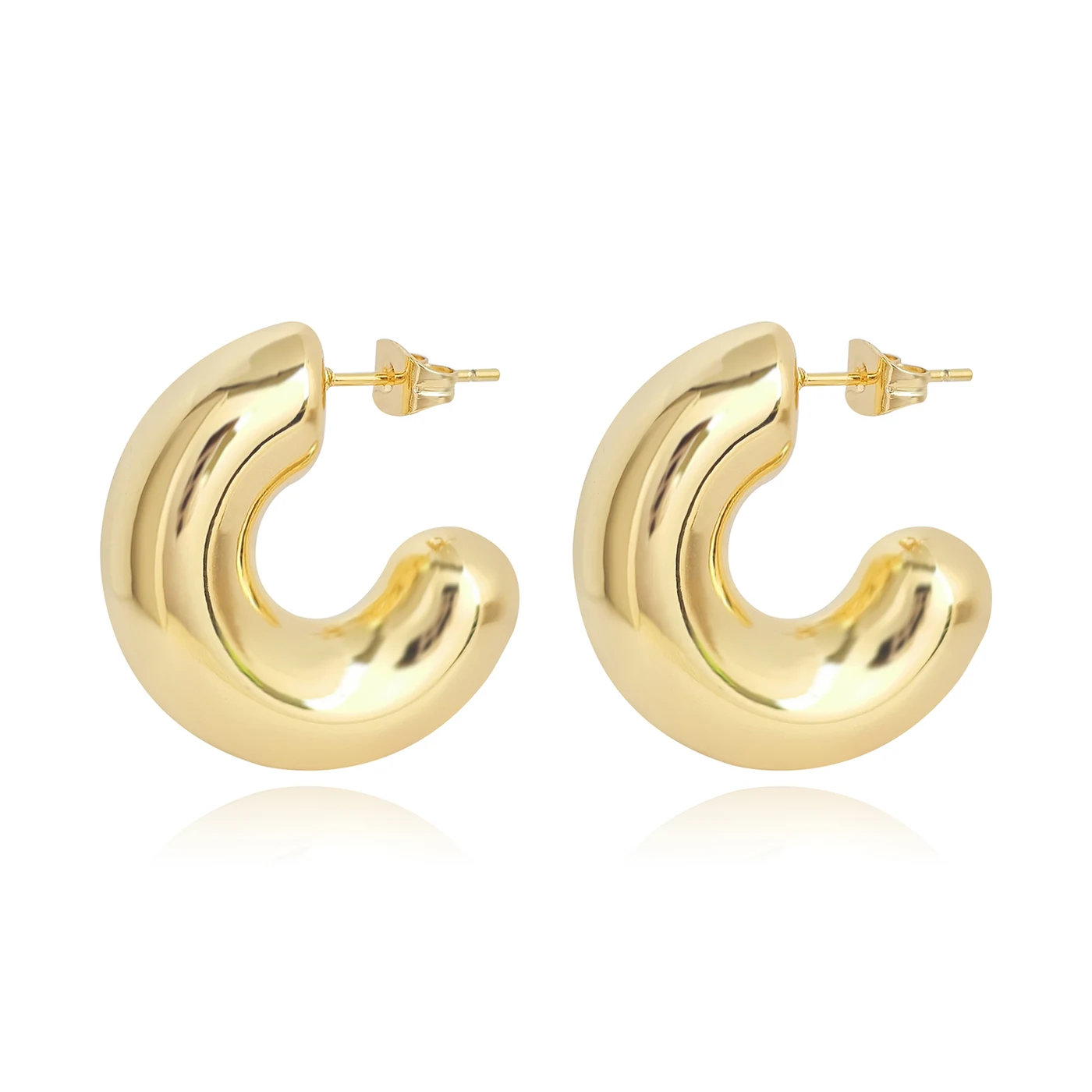 Europe and the United States Geometric Stainless Steel Hollow Earrings Senior - Style 4134 made by BlueOne Jewelry