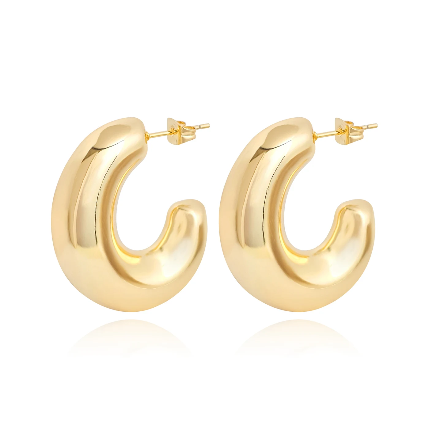 Europe and the United States Geometric Stainless Steel Hollow Earrings Senior - Style 4137 made by BlueOne Jewelry
