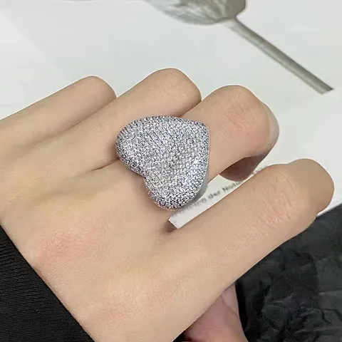 Europe and the United States Hip-hop Zirconia Ring Finger Ring Trend - view 2