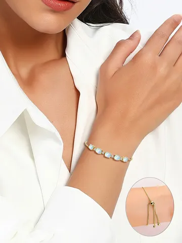 Europe and the United States Single-row Micro-set Pump Zipper Female Ins Charm Bracelet - view 2