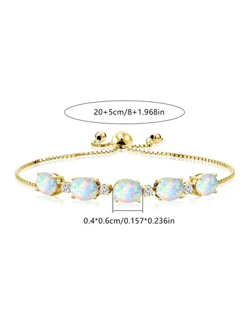 Europe and the United States Single-row Micro-set Pump Zipper Female Ins Charm Bracelet - view 3