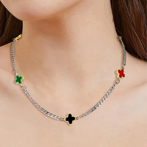 Europe and the United States Popping Fashion Simple Lucky Clover Necklace - view 2