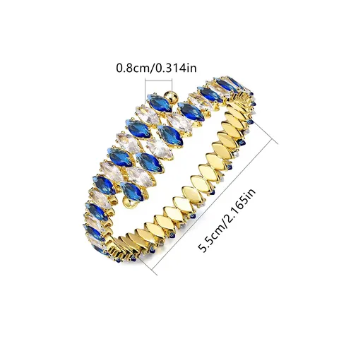 Europe and the United States Stainless Steel Zirconia Bracelet Fashion Opening - view 3