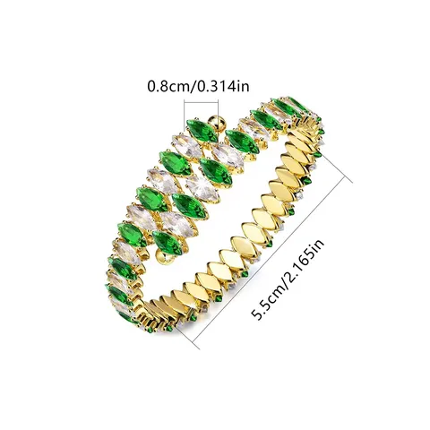 Cubic Zirconia Europe and the United States Stainless Steel Zirconia Bracelet Fashion Opening - view 3