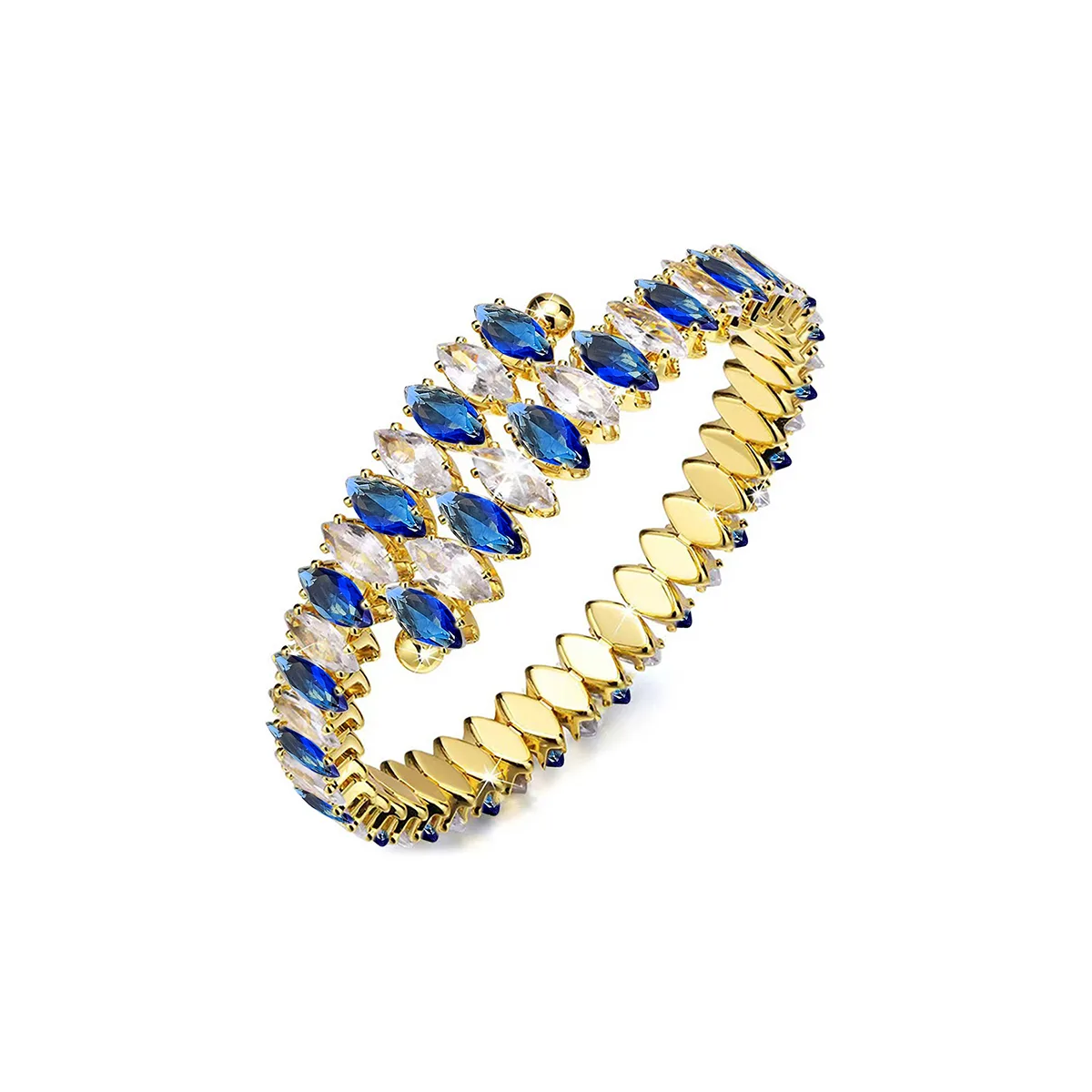 Europe and the United States Stainless Steel Zirconia Bracelet Fashion Opening made by BlueOne Jewelry