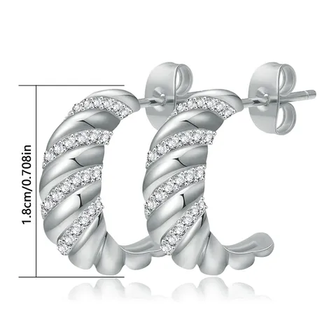 Europe and the United States Twist Fashion Ancient Wind Earrings Buckle - view 3