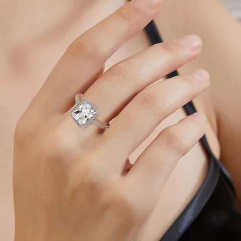 Europe and the United States White Zircon Men’s and Women’s Rings - view 2