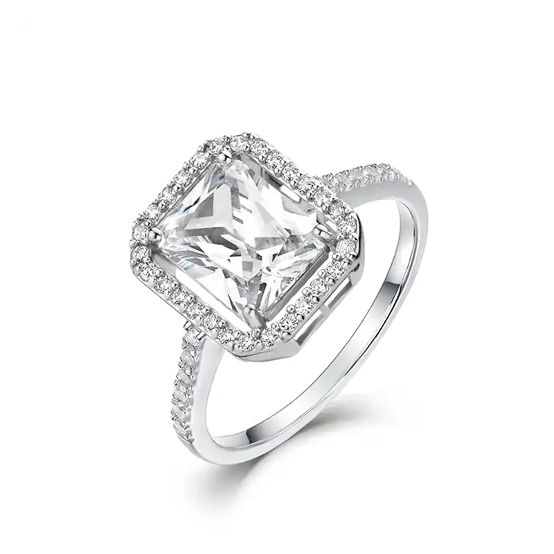 Europe and the United States White Zircon Men’s and Women’s Rings made by BlueOne Jewelry