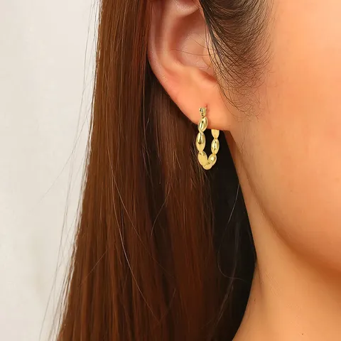 European & American Fashion Elegance Stainless Steel Colorfast Earrings Simple and - view 2