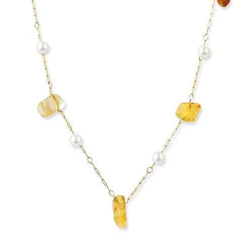 European and American Dopamine Necklace Design Sense Necklace Collarbone Chain - Plated Brass jewelry made by BlueOne Jewelry