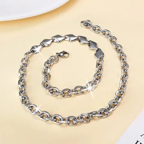 European and American Hip-hop Necklaces Hip-hop Models Titanium Steel Necklaces Niche - view 3