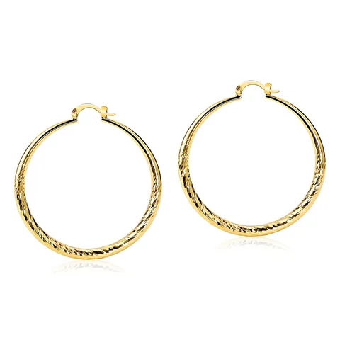 Plated Brass European and American Fashion Exaggerated Big Circle Earrings Personalized Trend Fashion - Plated Brass jewelry made by BlueOne Jewelry