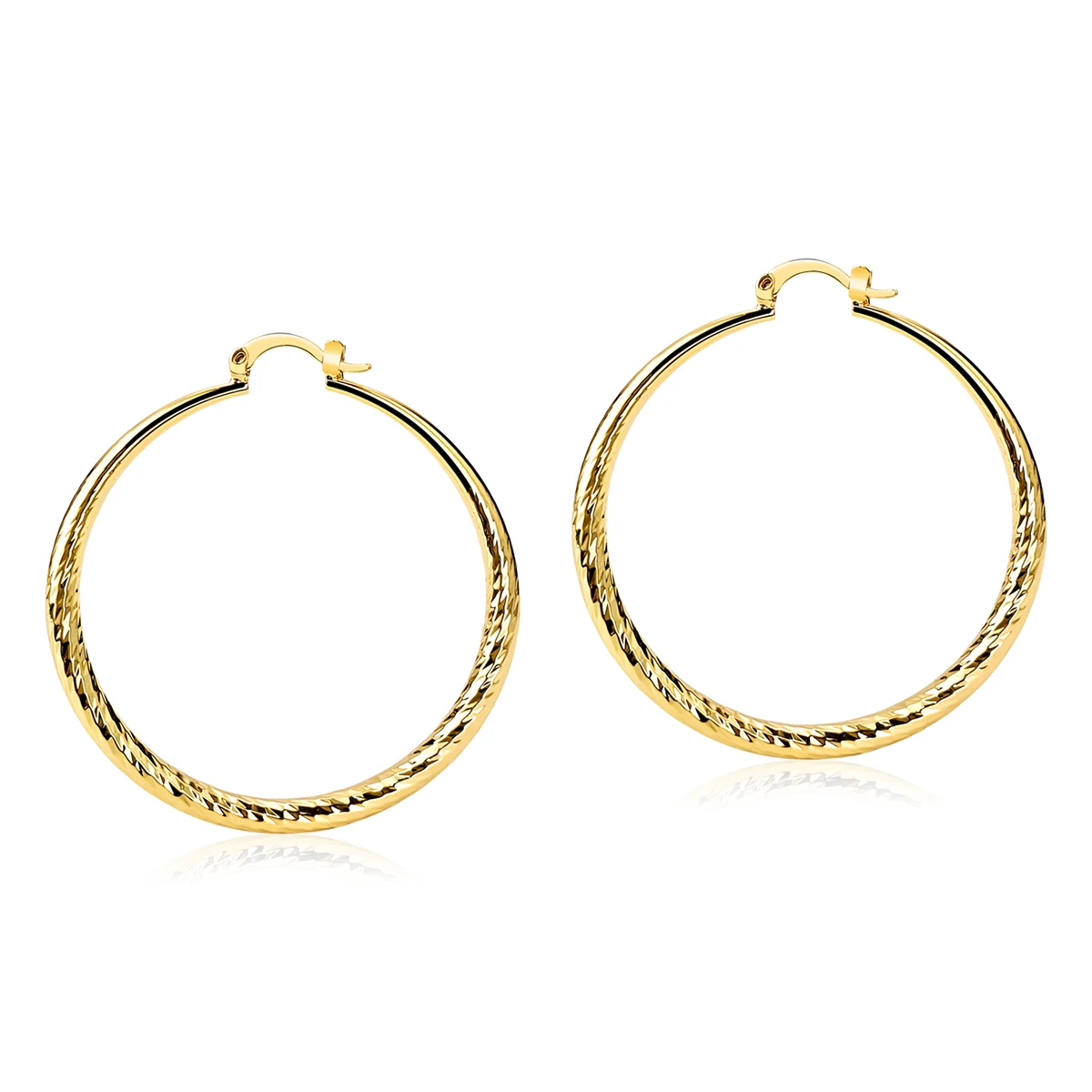 Plated Brass European and American Fashion Exaggerated Big Circle Earrings Personalized Trend Fashion made by BlueOne Jewelry