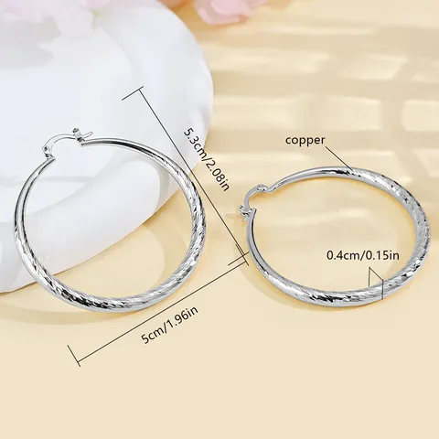 European and American Fashion Exaggerated Big Circle Earrings Personalized Trend Fashion - view 3