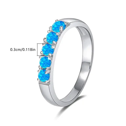 European and American Opal Ring Women Direct - view 3