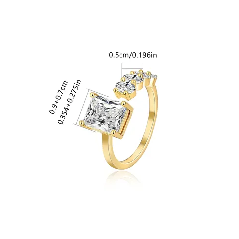 European and American Rings for Women High Fashion Cubic Zircon Inlays - view 3