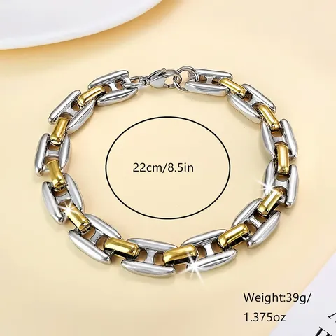 Exclusive Creative Simple Bracelet Hip-hop Stainless Steel Bracelet Personalized Men and - view 3