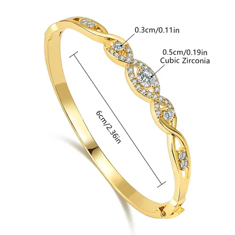 Fashion Cross Diamond Hollow Bracelet Korean Version of the Personality of - view 3