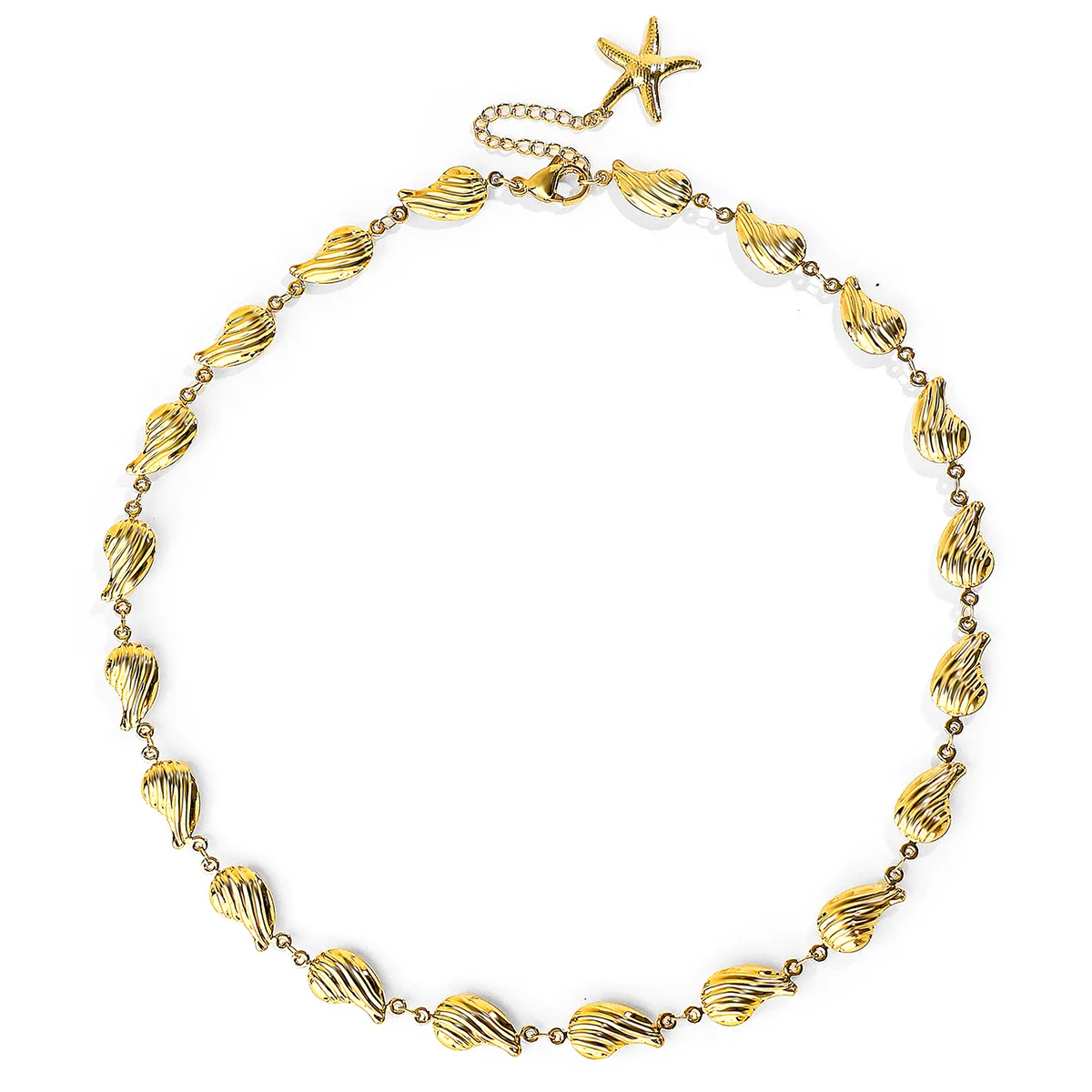 Fashion Simple Titanium Steel Hollow Bracelet Geometric Water Drops Stainless Steel Necklace made by BlueOne Jewelry