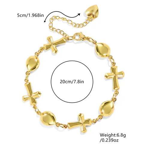 Fashion Simple Titanium Steel Hollow Bracelet Geometric Stainless Steel Bracelet - view 3
