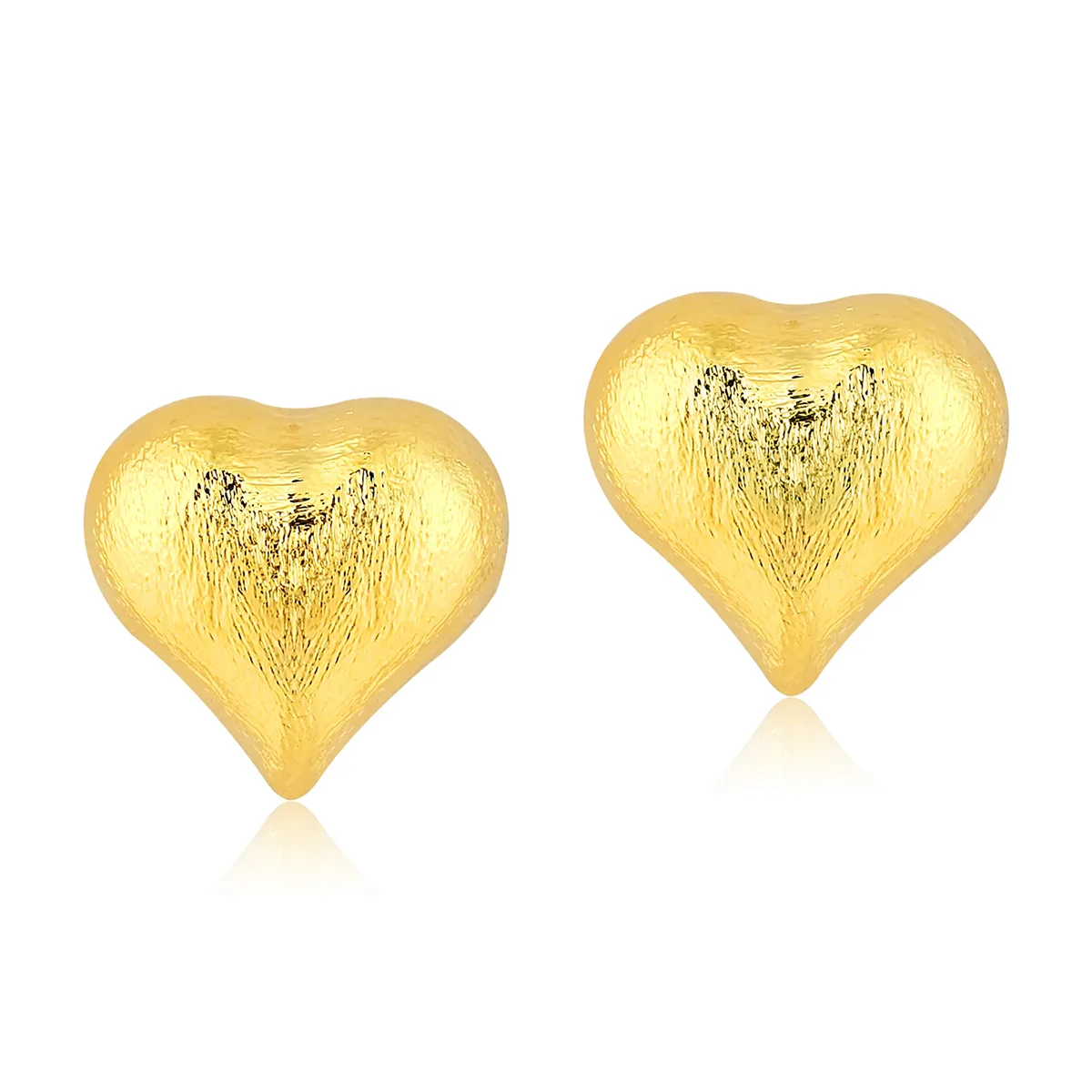 Frosted Hollow Cubic Love Heart Earrings Fashion made by BlueOne Jewelry
