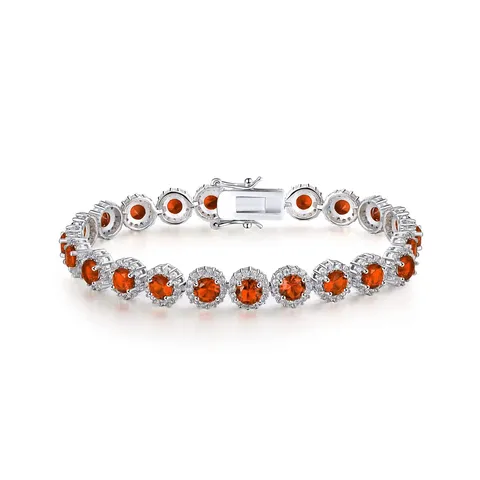 Plated Brass High-class Fashion Bracelet Hip-hop Single Row Full of Diamonds Zirconia Hand - Plated Brass jewelry made by BlueOne Jewelry
