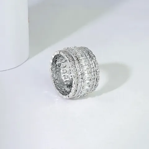 Hip-hop Ring Men’s Europe and the United States Fashion Full Diamond - view 3