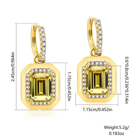 Cubic Zircon Earrings Women High Fashion Simple Earrings Jewelry - view 3