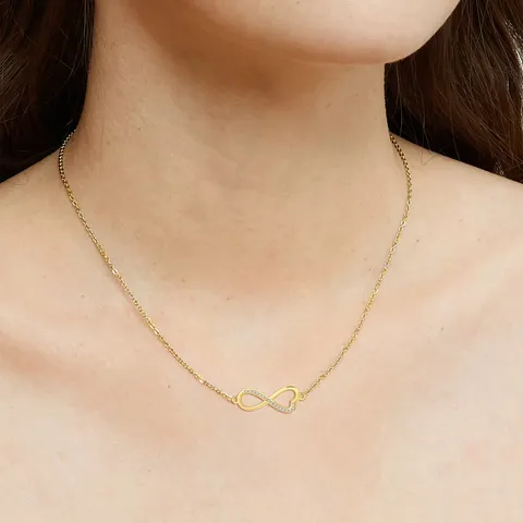 Cubic Zirconia Element Infinite Loop Symbol Love Heart Micro-set Zirconia Women’s Fashion Necklace - view 2