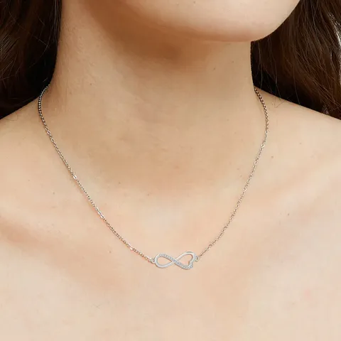 Element Infinite Loop Symbol Love Heart Micro-set Zirconia Women’s Fashion Necklace - view 2