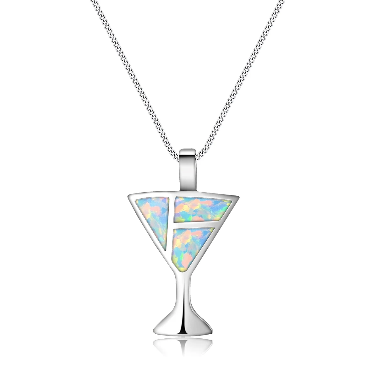 Hawaiian Red Wine Glass Opal Necklace Accessories Pendant Accessories made by BlueOne Jewelry