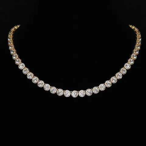 Jewelry Simple Fashion Wild Design Sense Diamond Necklace Europe and the - view 2