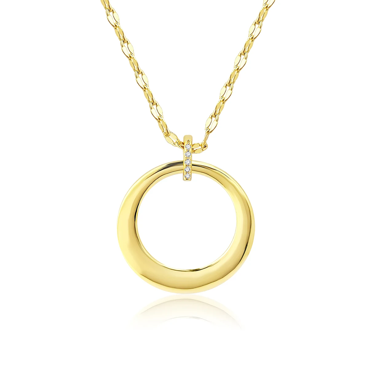 Round Ring Simple Light Luxury Fashion Necklace made by BlueOne Jewelry