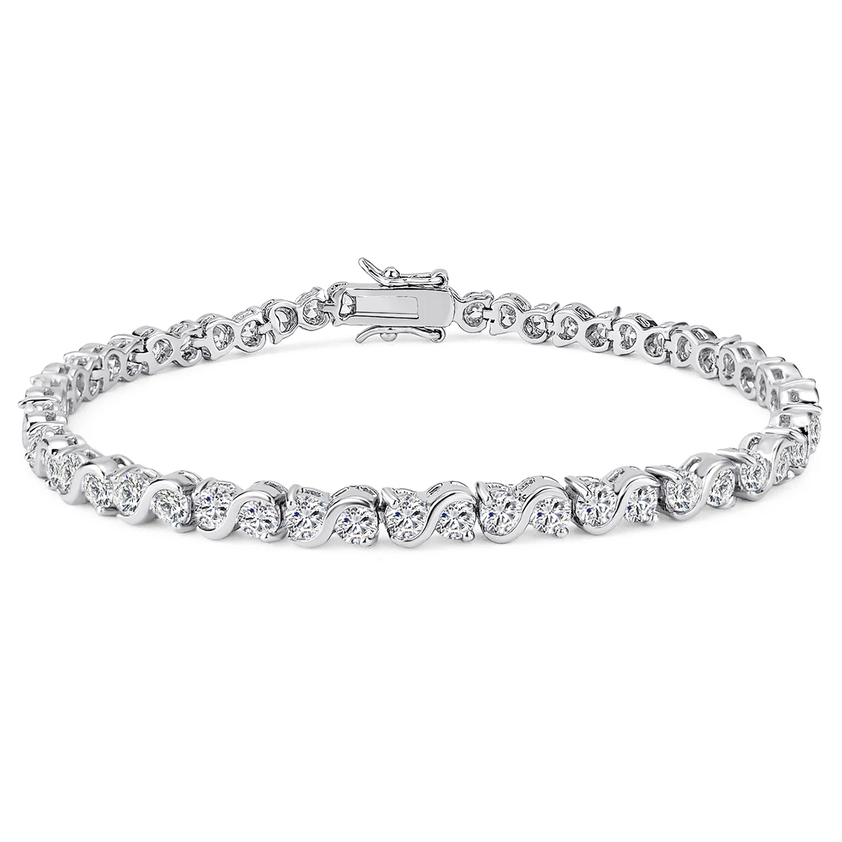 Round Zirconia Bracelet Versatile Simple Temperament Exquisite Hand Jewelry made by BlueOne Jewelry
