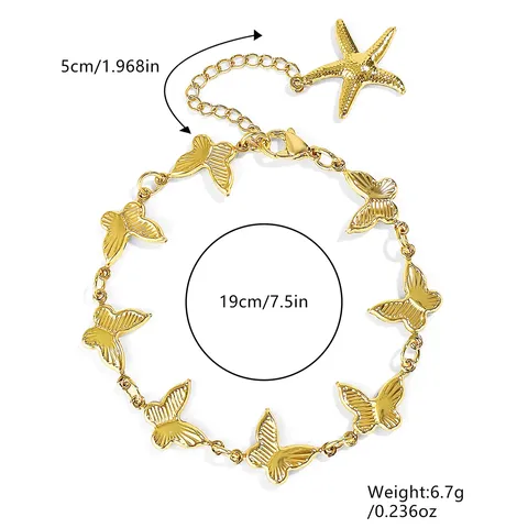 Fashion Personalized Butterfly Bracelet Women’s Niche Sweet Hundred Hand Jewelry - view 3