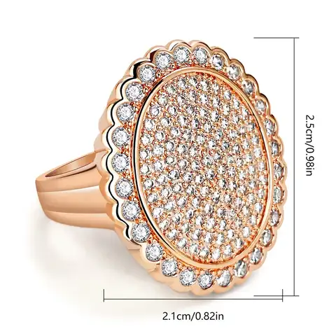 Europe and the United States Fashion Senior Irregular Ring Set Zirconia - view 3