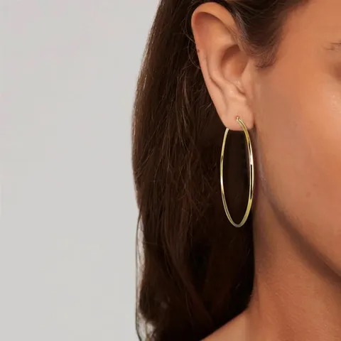 Stainless Steel Large Circle Earrings Exaggerated Titanium Steel Anti-allergy Earrings Jewelry - view 2